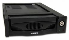Корпуса и док-станции для жестких дисков Agestar MR3-SATA(SW)-3F SATA II пластик черный hotswap
